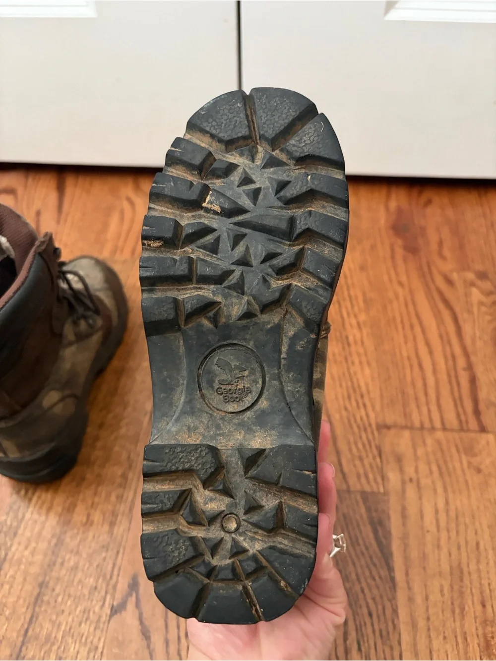 Georgia Boot Kids' Brown Camo Waterproof Hiking Boots Size 1
